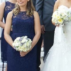 BHLDN Lace Dress #33893207 - Navy Size 6